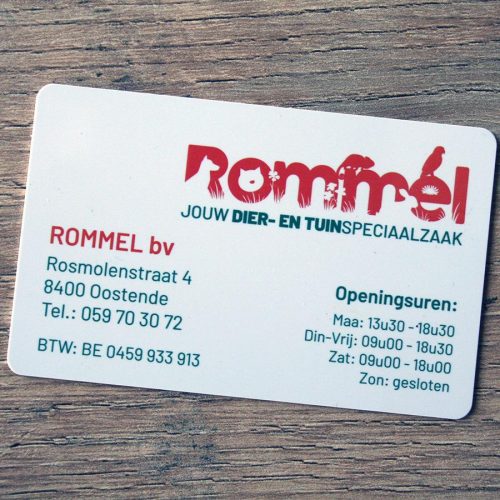 klantenkaart met barcode Rommel Oostende